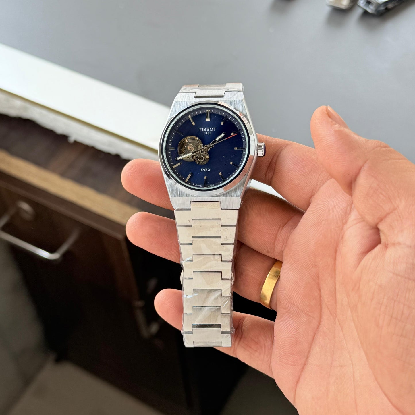 Tissot PRX Automatic Navy Blue (Open Heart )